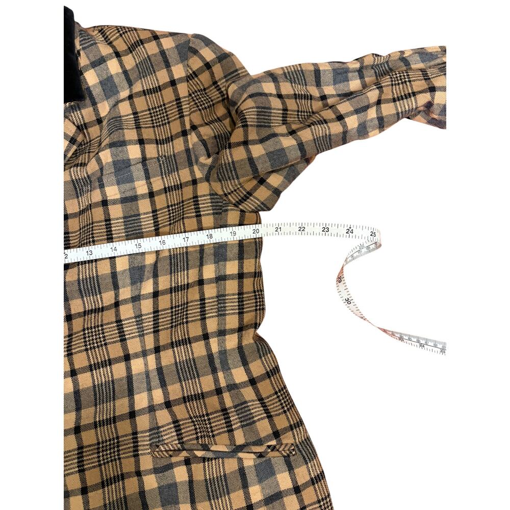 Pendleton Women's Wool Blazer Plaid Jacket Sz 10 Velvet Trim Equestrian Academia - Picture 4 of 10
